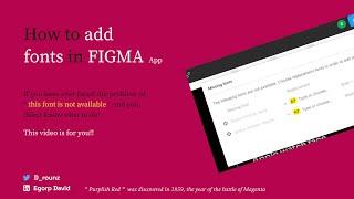 How to add fonts in figma