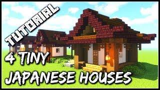 How To Build 4 Tiny Japanese Houses | Minecraft Tutorial