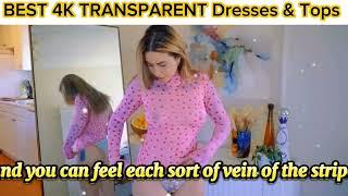 BEST 4K TRANSPARENT Dresses & Tops TRY ON with Mirror View! | Alanah Cole TryOn