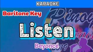 Listen by Beyoncé (Karaoke : Baritone Key)