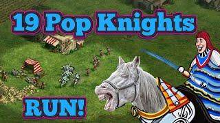 19 pop Fast Castle Knights Rush: Thats a Lot of Spears! No lumber Camp?!