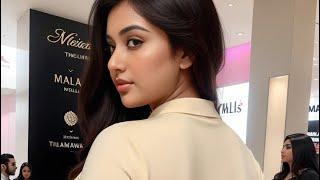 4k Ai art Lookbook india Hot girl model in a dubi shopping mall Labia Ai