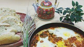 Homebaked Sourdough Bread with Baked Beans and poached eggs  