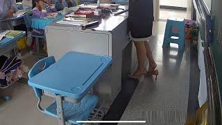 The teacher shoe-play barefoot and dangling 28