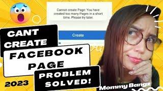 Facebook Page Create Problem Fixed | Can't Create Page You've Created to Many Page in Short Time