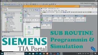 For beginners STEP 7 Siemens   subroutine programming and simulation #plc #plcprogramming #siemens