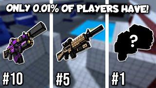 Top 20 RAREST WEAPONS in PIXEL GUN 3D! (Only 0.01% of players have them!)