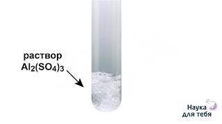 Взаимодействие сульфата алюминия с раствором гидроксида натрия Al2(SO4)3 + NaOH
