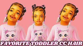 MY FAVORITE TODDLER CC HAIR FINDS || THE SIMS 4 || cc in description