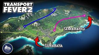 I created multiple cargo lines in Indonesia to deliver coffee to everyone in Transport Fever 2!