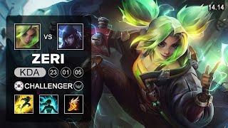 Zeri vs Aphelios ADC - KR Challenger - Patch 14.14 Season 14