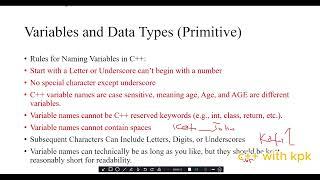 Learn C++ programming: Understanding Variables and Data Types(Primitive) in C++