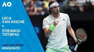 Luca Van Assche v Stefanos Tsitsipas Highlights | Australian Open 2024 Third Round