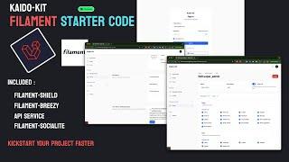 Build FilamentPhp Apps 10x Faster | Kaido-Kit Starter Kit (Complete Demo)