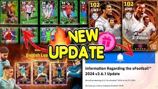 V3.6.1 Big Update | What Is Coming On Thursday | Upcoming Season 8 eFootball 2024 Mobile Free Coins