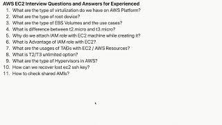 11 AWS EC2 Interview Questions and Answers for Experienced