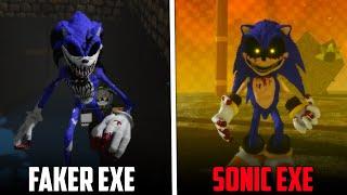 NEW Sonic.EXE Vs Faker EXE Comparison In Pillar Chase 2 XMAS