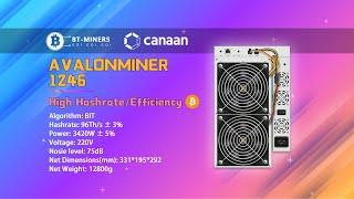 Canaan AvalonMiner 1246 96Th 3420W Bitcoin Miner #crypto #cryptomining #bitcoin #btminers