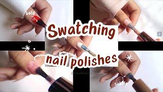 Swatching random nail polishes from my collection | Enaildiaries