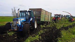 Mais 2024 | Stuck in the Mud | Ford 8210 | Fendt 920 | Case IH | van Wezep Oldebroek | Modderen