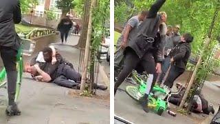 London Police officer knocked to the ground in 'sickening' attacked as onlookers take selfies