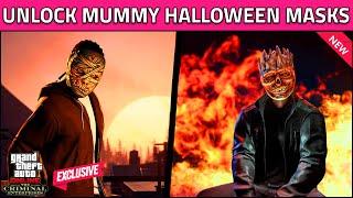 How to Unlock NEW MUMMY Masks in GTA 5 Online! Halloween Green Vintage Mummy Outfit & Famine Mask!