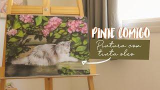 PINTANDO UMA TELA COM TINTA A ÓLEO | PINTE COMIGO