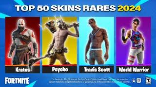 LES 50 SKINS LES PLUS RARES DE FORTNITE !  (2024)