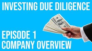 Stock Due Diligence - Episode 1 - Company Overview