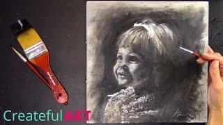 How To Paint a Black and White Portrait