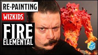 How to paint the Fire Elemental: Redux | Nolzur's Marvelous Miniatures/Wizkids | Boxes of Shame