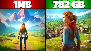 1 MB VS 782 GB The CRAZIEST Game Size Difference EVER!