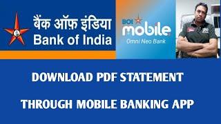 how to download bank of india pdf statement through mobile banking app /