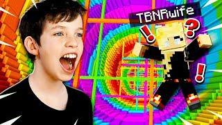 My Little Brother Pranks Me in Minecraft Rainbow Dropper