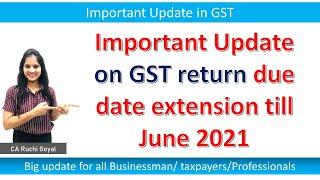 GST Return Due Date extension Request|| GST annual return due date extension till June 2021||