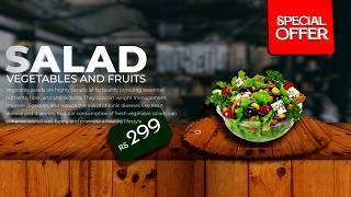 Easy steps to create Food menu promo | Food sliding | Video | food menu promo