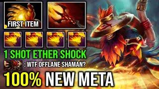 7.35 NEW META Shadow Shaman Offlane First Item Midas Max Dagon 1 Shot Ether Shock Dota 2