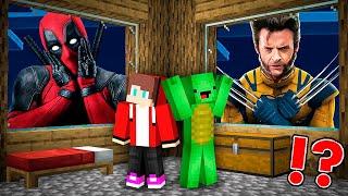 JJ and Mikey HIDE from Deadpool & Wolverine in Minecraft Maizen