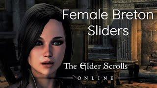 The Elder Scrolls Online - My female Breton character sliders