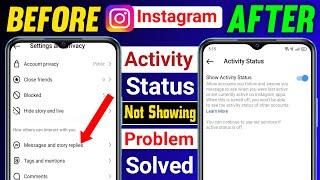 instagram show activity status option not showing | Activity status not showing on instagram