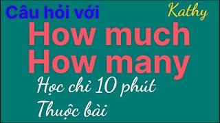 Cách dùng How much - How many trong câu hỏi Bao nhiêu..., hỏi giá tiền...