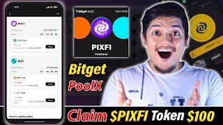 100% Claim $100 -  Pixelverse Tap-To-Earn Mining Withdrwal & Bitget PoolX | $PIXFI Mining P2E 2024