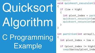 Quicksort Algorithm Implementation | C Programming Example