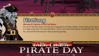 AQW NEW FLINTFANG QUEST  /JOIN BLOODISLES  (TALK LIKE A PIRATE DAY! 2024)