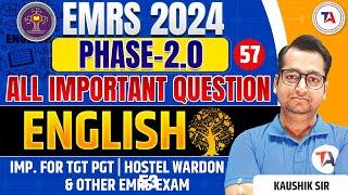 EMRS New Vacancy 2024 | EMRS English | ALL IMPORTANT QUESTION | EMRS 2024 Phase 2.0 Vacancy |Part 57