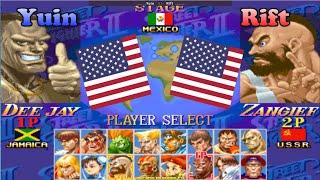 Super Street Fighter 2 Turbo  Yuin (Usa) vs Rift (Usa) 超级街霸2X