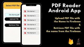 Android PDF Reader using Firebase in ONE VIDEO || Upload and Retrieve PDF file from Firebase ||