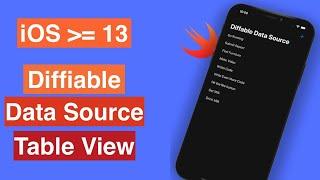 iOS: Diffiable data source in table view