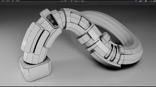 Sci-fi cable by Cut Corner and Grid Modeler (blender addon)