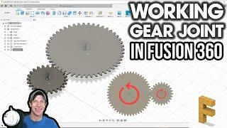 Creating a WORKING GEAR JOINT in Autodesk Fusion 360